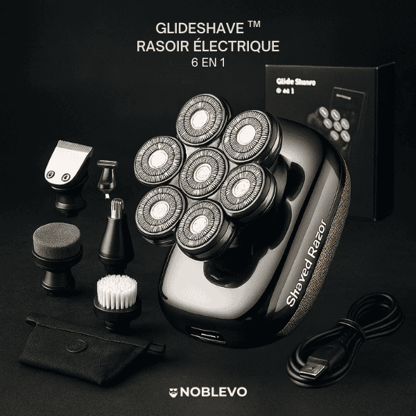 GlideShave™ – Rasoir électrique ultime pour hommes chauves