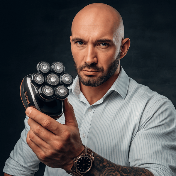 GlideShave™ – Rasoir électrique ultime pour hommes chauves